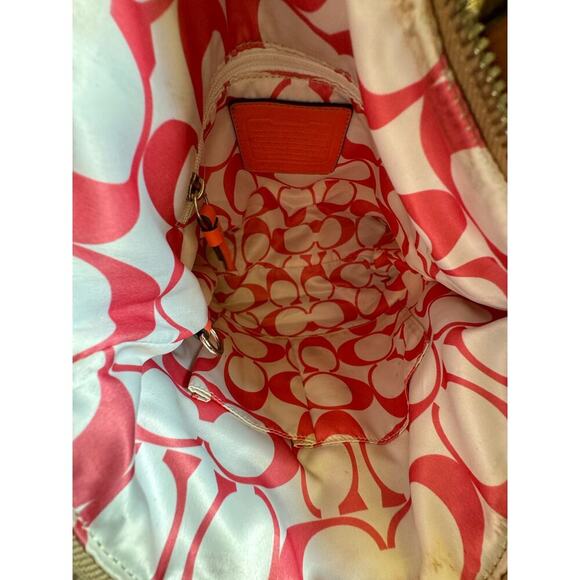 Coach Y2K Hamptons Gold Yellow Nylon Canvas & Leather Mini Tote Shoulder Bag - Picture 6 of 7